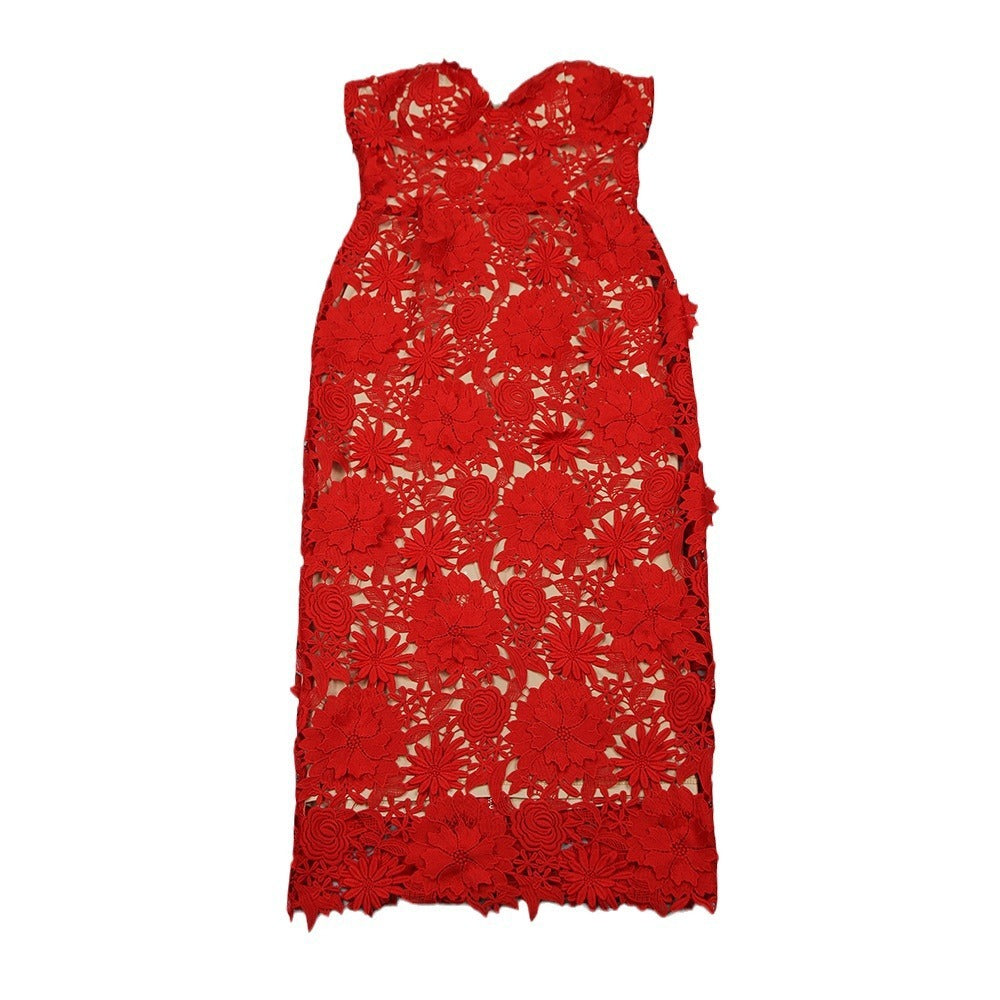 Lace Banquet Red Dress