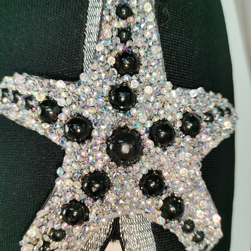 Midnight Starfish Illusion Gown