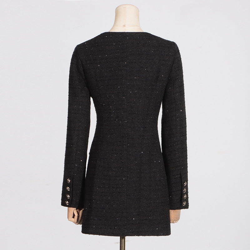 Off-shoulder Double-Breasted Blazer Dress - Chiccharm