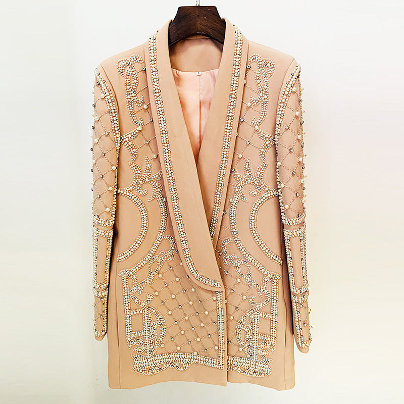 Hand-Embellished Blazer Dress with Intricate Detailing - Chiccharm