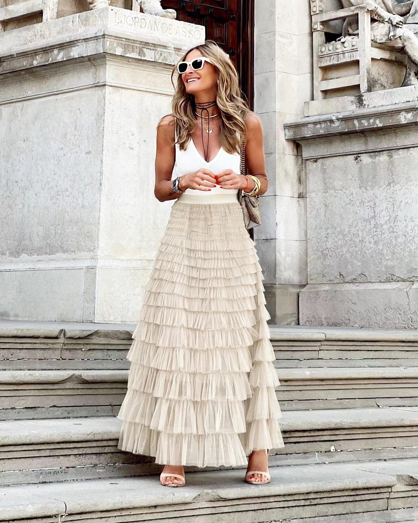 Layered Ruffles Cake Skirt - Chiccharm