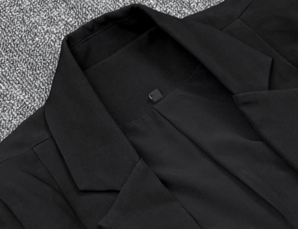 Tailored Blazer and Embellished Mini Skirt Temperament Suit - Chiccharm