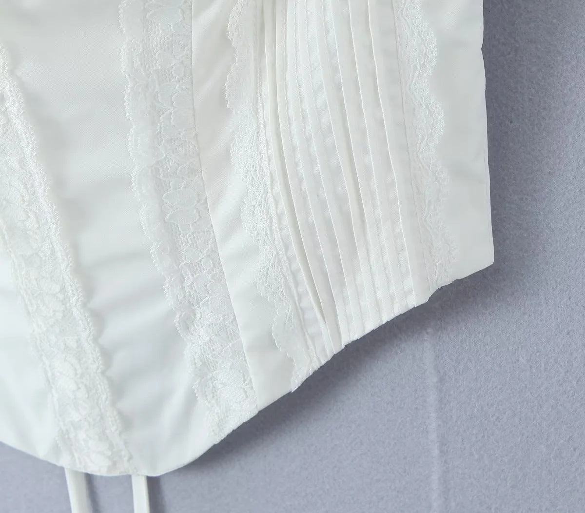 Lace-Trim Corset Style Top