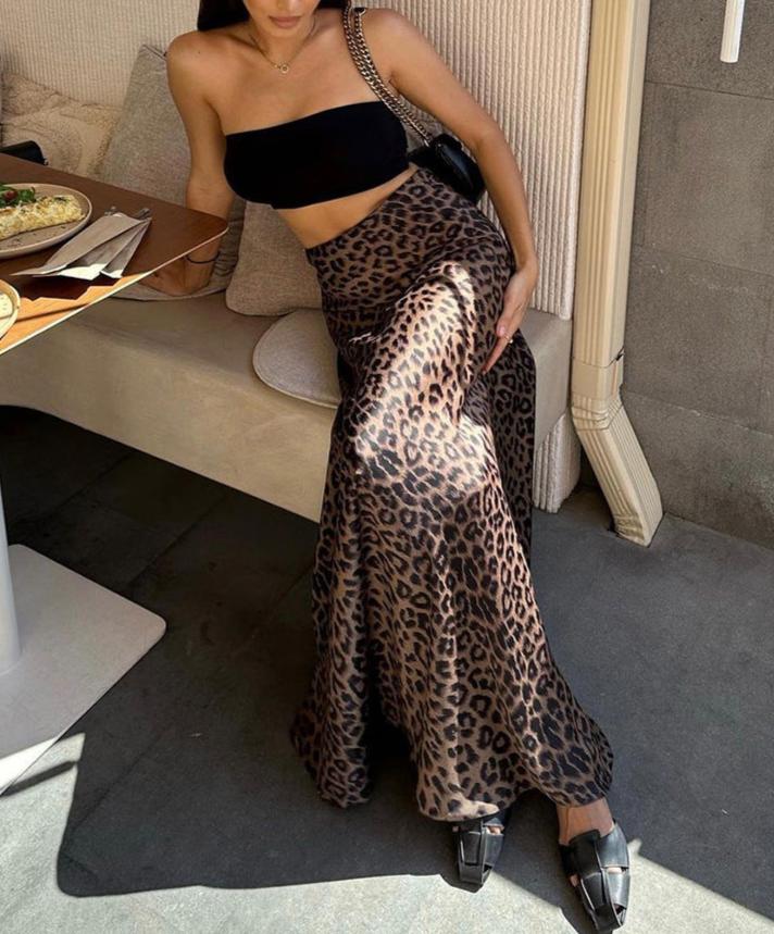 Leopard Print Mermaid Skirt