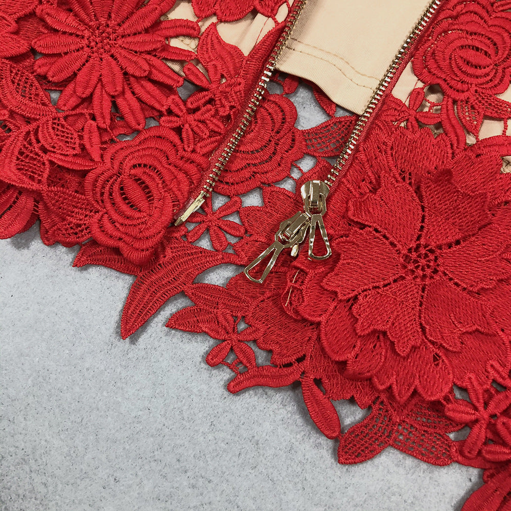 Lace Banquet Red Dress