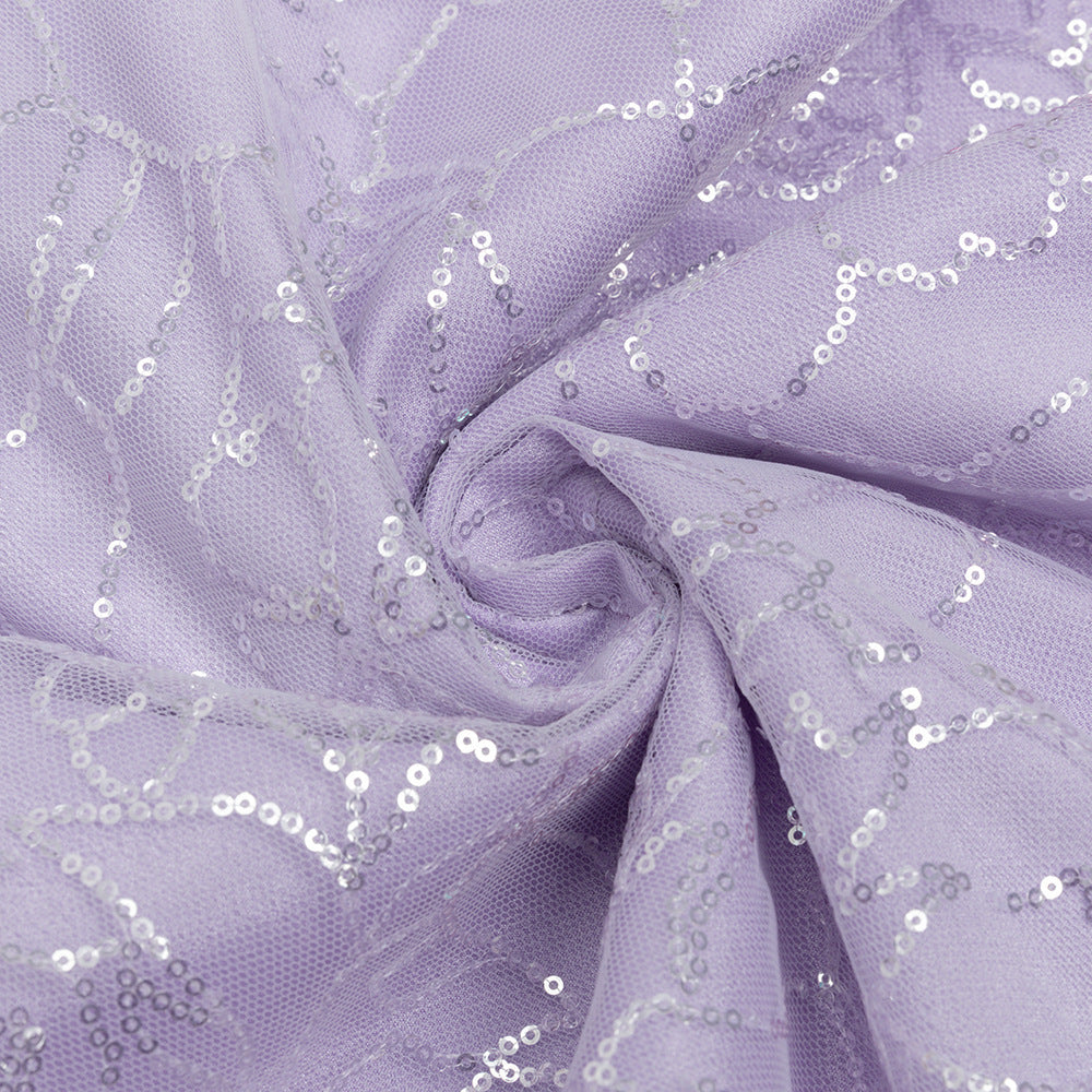 Elegant Lavender Floral Sleeve Mermaid Gown