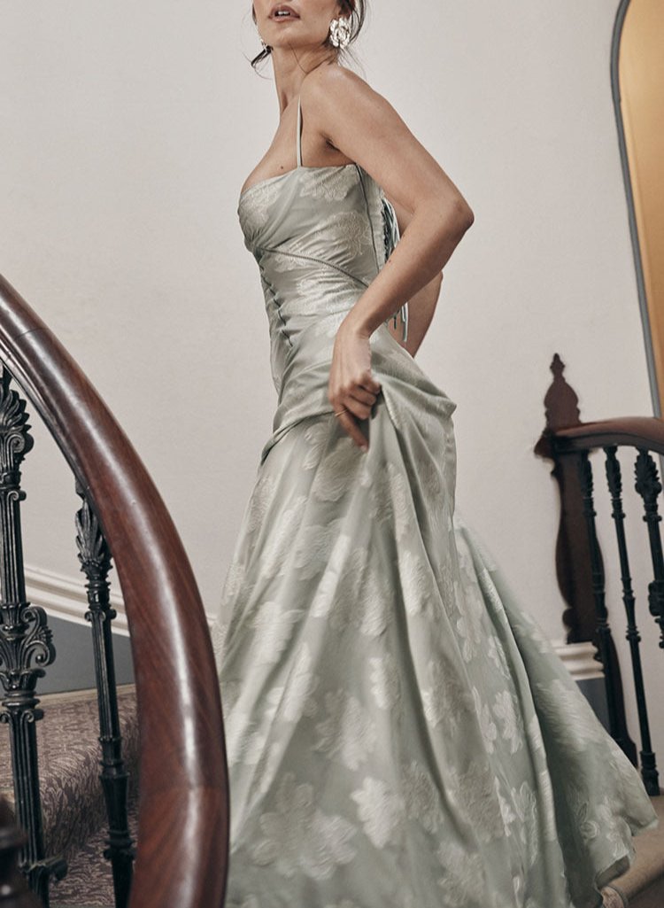 Floral Mesh Maxi Dress - Chiccharm