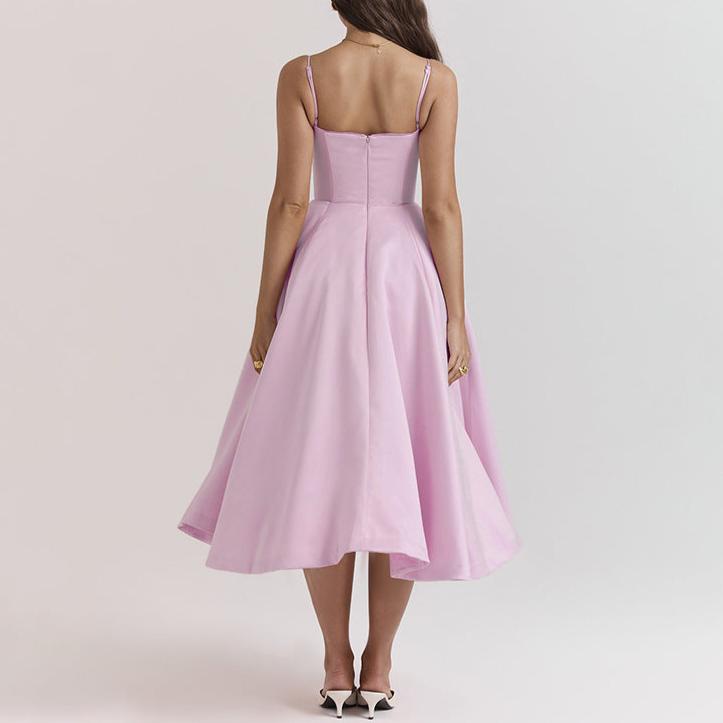 Chic Sweetheart Corset Midi Dress - Chiccharm