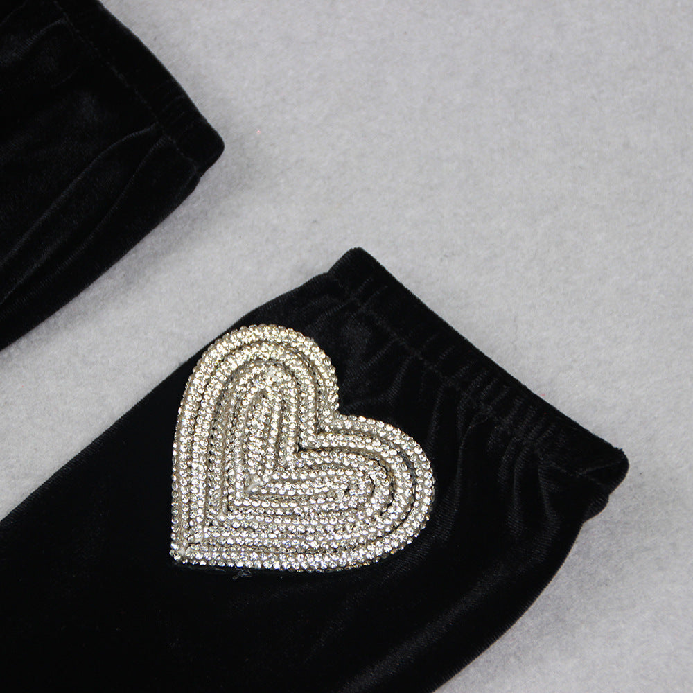 Glamorous Heart-Detail Evening Gown