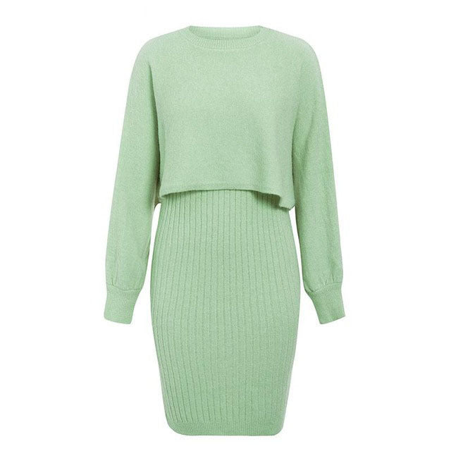 Two-Pieces Knitted Dress
