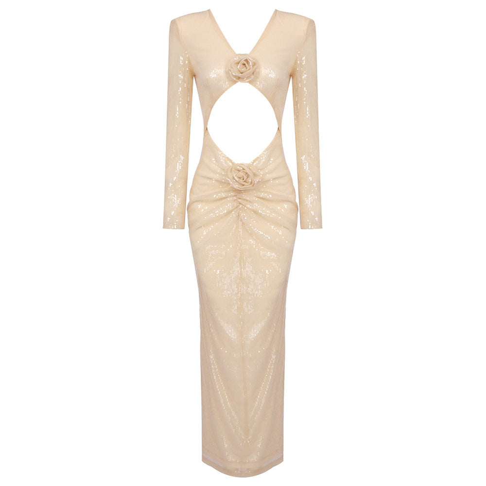 Champagne Rose Cut-Out Gown