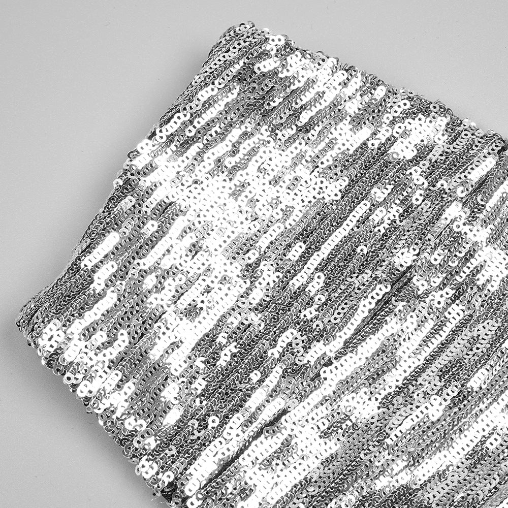 Ruffled Metallic Sequin Set