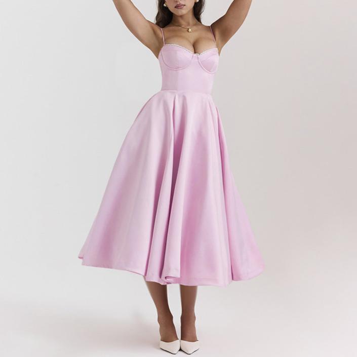 Chic Sweetheart Corset Midi Dress - Chiccharm