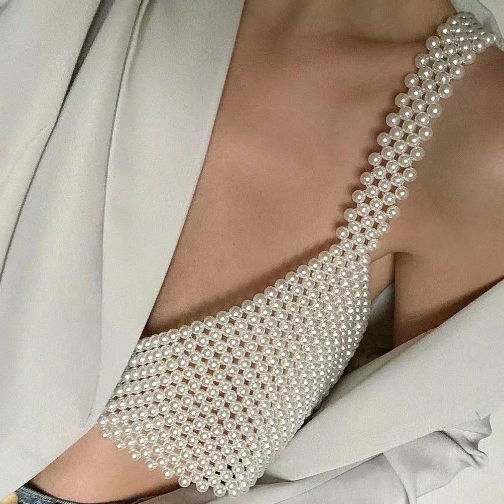 Pearl Beaded Crop Top