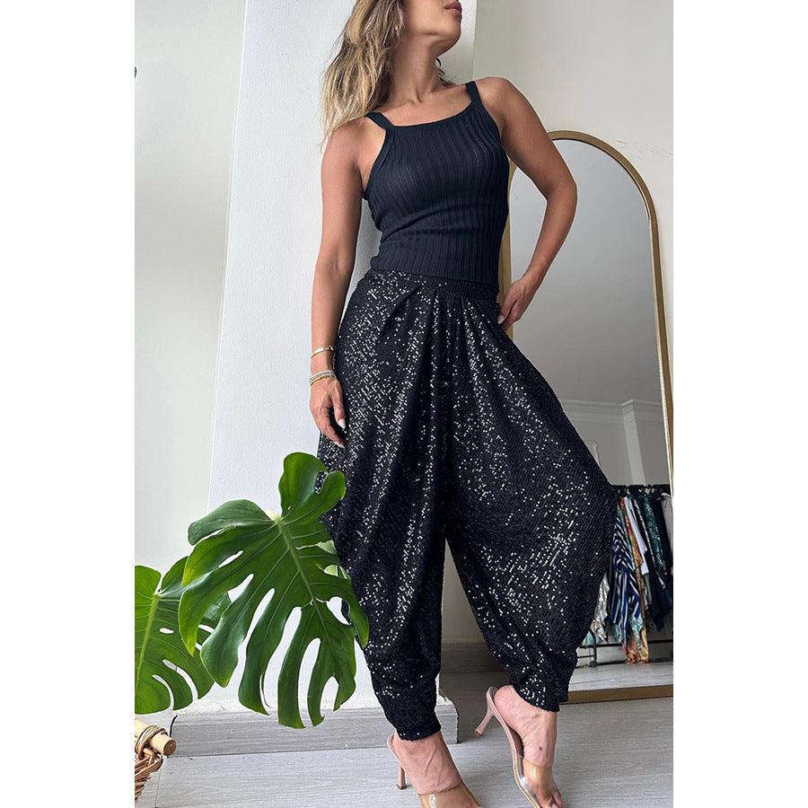 Loose Sequin Pants - Chiccharm