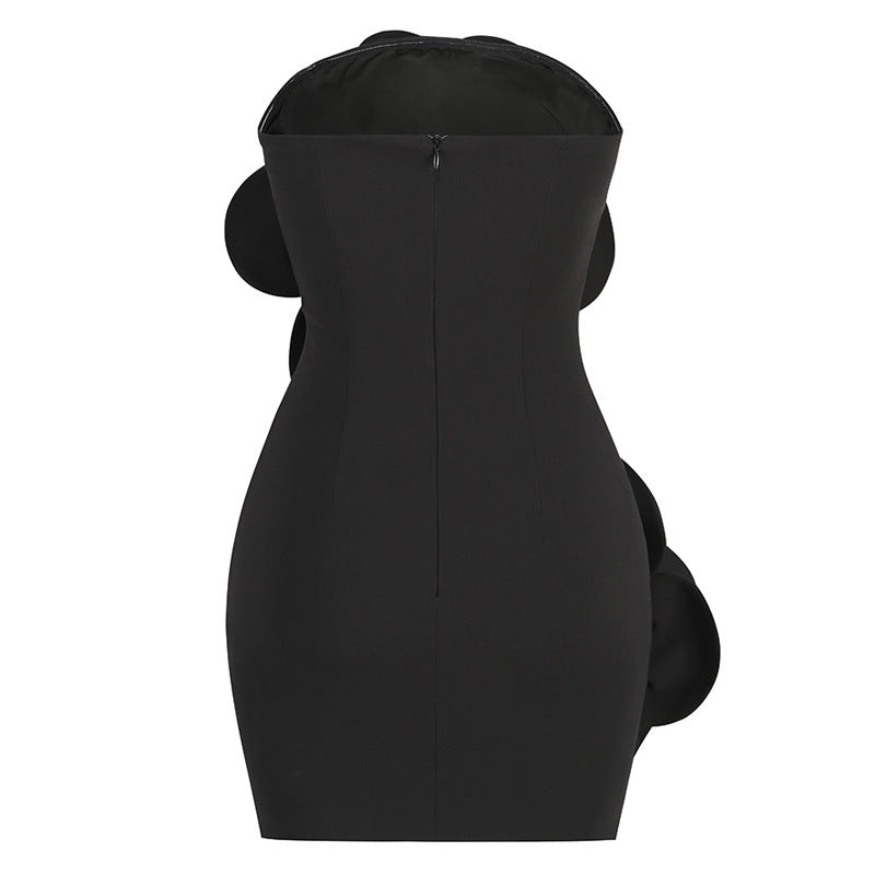 Bold Bloom Strapless Mini Dress
