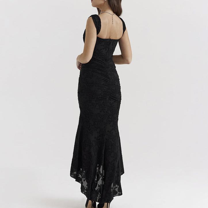 Off-Shoulder Floral Lace Bodycon Dress - Chiccharm