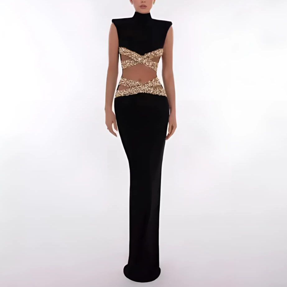 Crystal Embellished Glam Gown