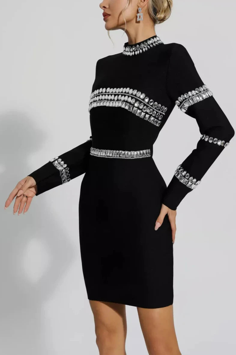 Rhinestone Bandage Dress