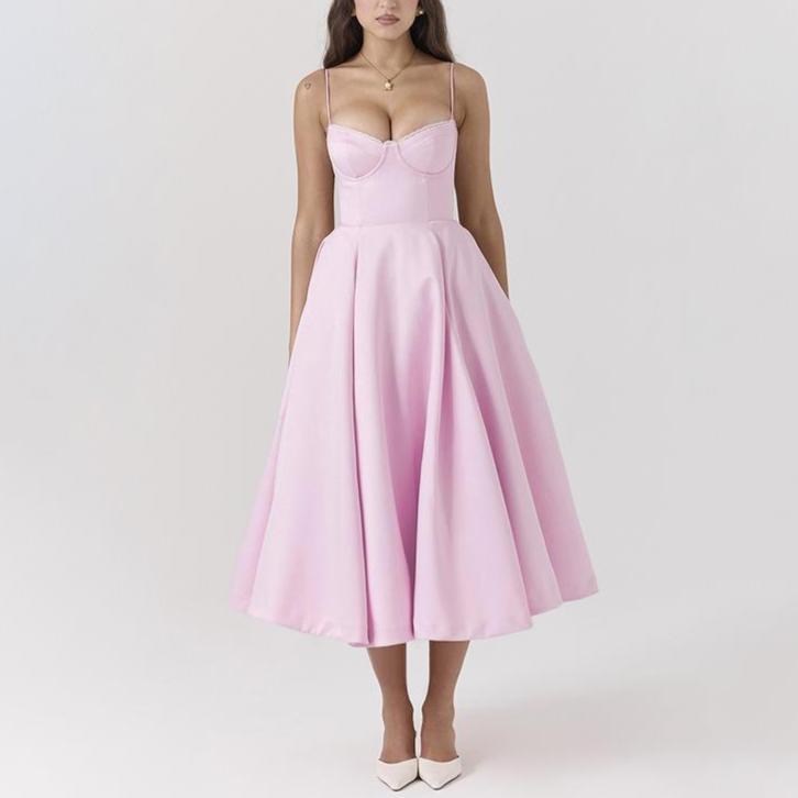Chic Sweetheart Corset Midi Dress - Chiccharm