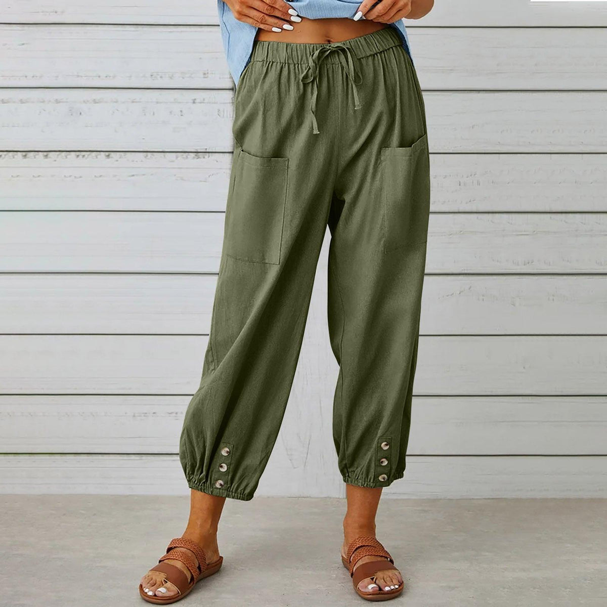 Drawstring Tie Pants - Chiccharm