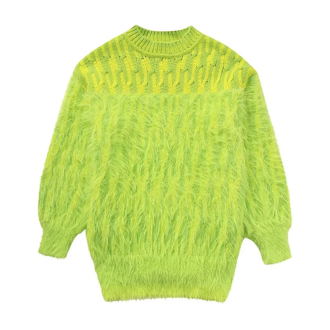 Radiant Neon Knit Pullover