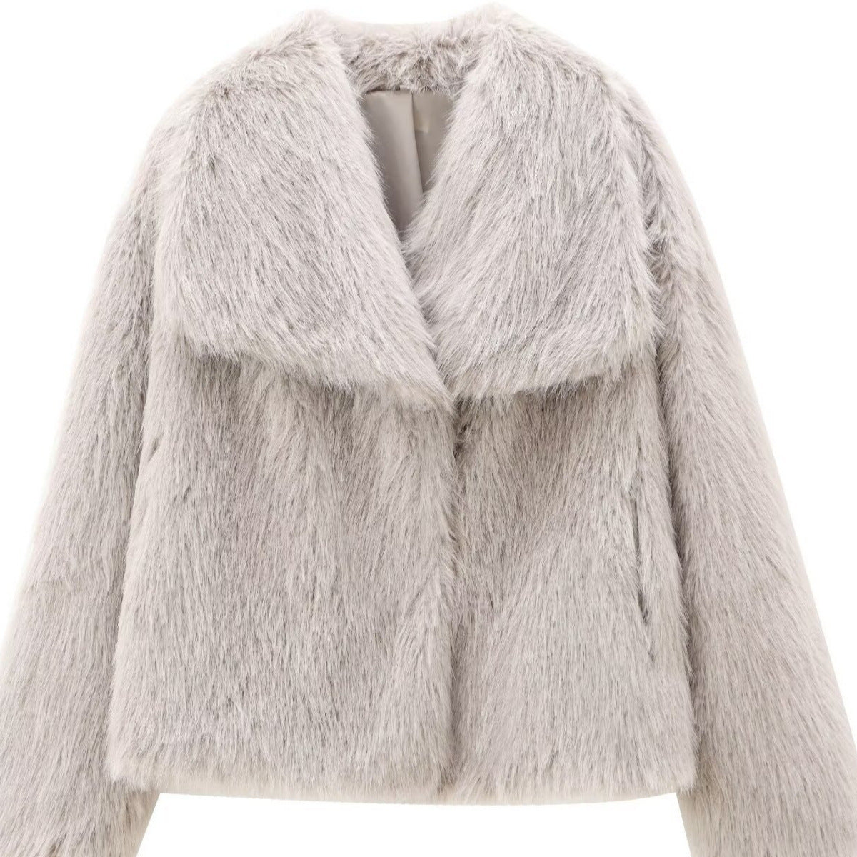 Faux Fur Plush Coat