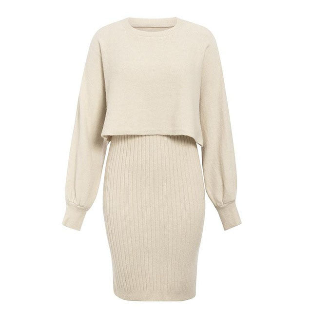 Two-Pieces Knitted Dress