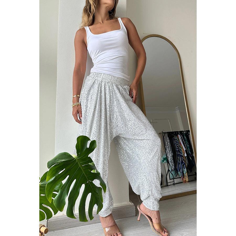 Loose Sequin Pants - Chiccharm