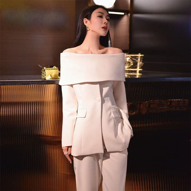 Fashion Socialite Off-Shoulder Suit - Chiccharm